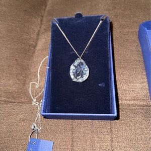 Swarovski Silver Crystal Teardrop Necklace